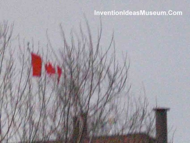 Canadian Flag Blowing in the Wind